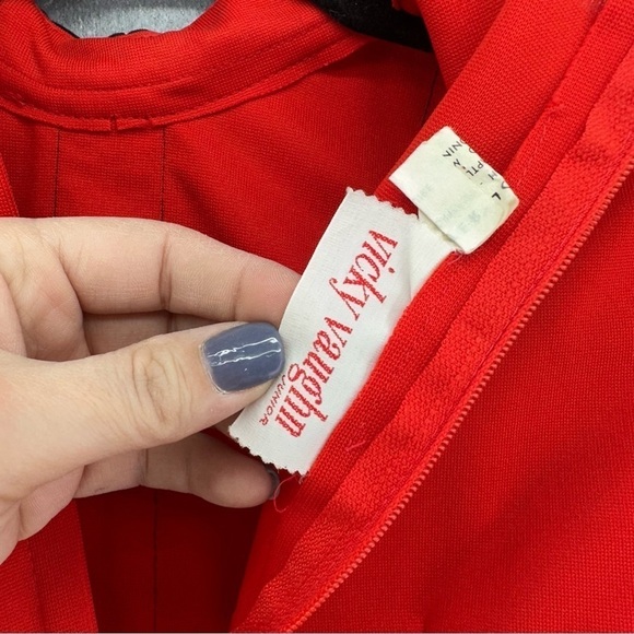 Vintage Vicky Vaughn Crushed Velvet Embroidered Long Sleeve Maxi Dress Small - Picture 8 of 11